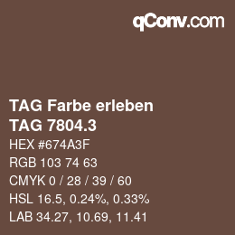 カラーコード: TAG Farbe erleben - TAG 7804.3 | qconv.com
