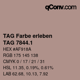 カラーコード: TAG Farbe erleben - TAG 7844.1 | qconv.com