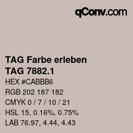 カラーコード: TAG Farbe erleben - TAG 7882.1 | qconv.com