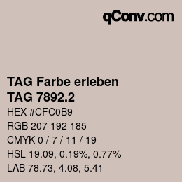 Farbcode: TAG Farbe erleben - TAG 7892.2 | qconv.com