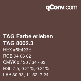 カラーコード: TAG Farbe erleben - TAG 8002.3 | qconv.com