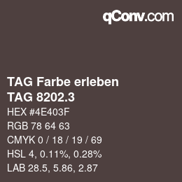 Color code: TAG Farbe erleben - TAG 8202.3 | qconv.com