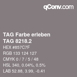 カラーコード: TAG Farbe erleben - TAG 8218.2 | qconv.com