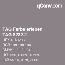 カラーコード: TAG Farbe erleben - TAG 8232.2 | qconv.com
