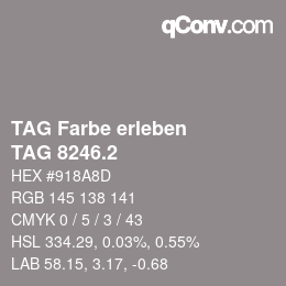 カラーコード: TAG Farbe erleben - TAG 8246.2 | qconv.com