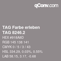 Color code: TAG Farbe erleben - TAG 8246.2 | qconv.com