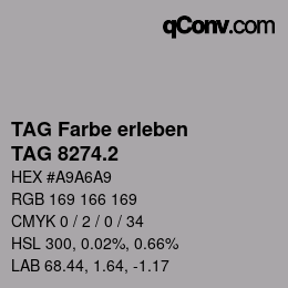 Farbcode: TAG Farbe erleben - TAG 8274.2 | qconv.com