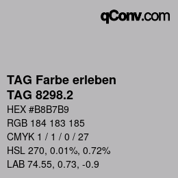 カラーコード: TAG Farbe erleben - TAG 8298.2 | qconv.com