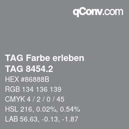 カラーコード: TAG Farbe erleben - TAG 8454.2 | qconv.com