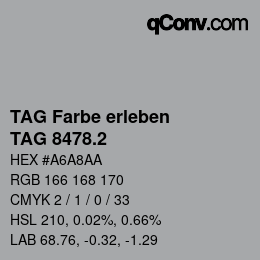 Farbcode: TAG Farbe erleben - TAG 8478.2 | qconv.com