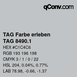 Farbcode: TAG Farbe erleben - TAG 8490.1 | qconv.com