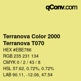 Farbcode: Terranova Color 2000 - Terranova T070 | qconv.com