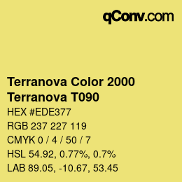 カラーコード: Terranova Color 2000 - Terranova T090 | qconv.com