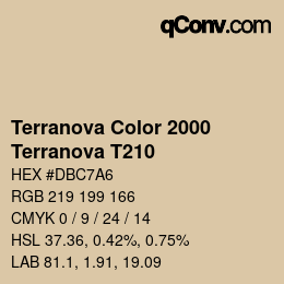 カラーコード: Terranova Color 2000 - Terranova T210 | qconv.com