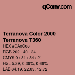 Código de color: Terranova Color 2000 - Terranova T360 | qconv.com