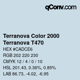 Código de color: Terranova Color 2000 - Terranova T470 | qconv.com