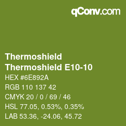 Color code: Thermoshield - Thermoshield E10-10 | qconv.com