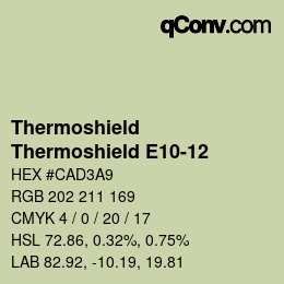 Color code: Thermoshield - Thermoshield E10-12 | qconv.com