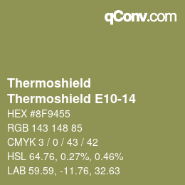 Farbcode: Thermoshield - Thermoshield E10-14 | qconv.com