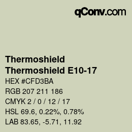 Code couleur: Thermoshield - Thermoshield E10-17 | qconv.com