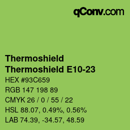 Color code: Thermoshield - Thermoshield E10-23 | qconv.com