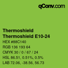 Código de color: Thermoshield - Thermoshield E10-24 | qconv.com