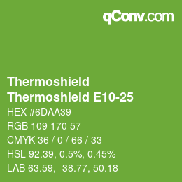 Color code: Thermoshield - Thermoshield E10-25 | qconv.com