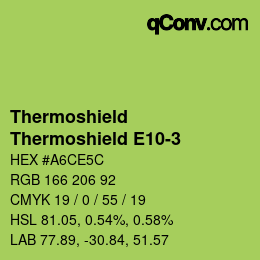 Color code: Thermoshield - Thermoshield E10-3 | qconv.com