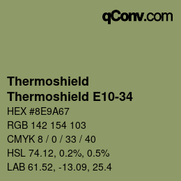 Color code: Thermoshield - Thermoshield E10-34 | qconv.com