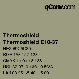 Color code: Thermoshield - Thermoshield E10-37 | qconv.com