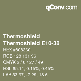Farbcode: Thermoshield - Thermoshield E10-38 | qconv.com
