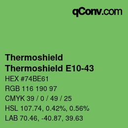 Farbcode: Thermoshield - Thermoshield E10-43 | qconv.com