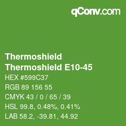Color code: Thermoshield - Thermoshield E10-45 | qconv.com
