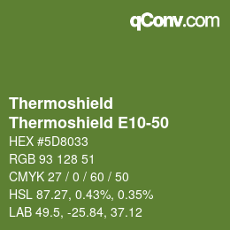 Color code: Thermoshield - Thermoshield E10-50 | qconv.com