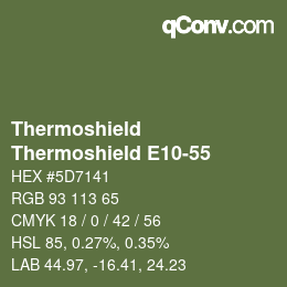Farbcode: Thermoshield - Thermoshield E10-55 | qconv.com