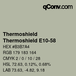 Farbcode: Thermoshield - Thermoshield E10-58 | qconv.com