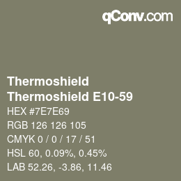 カラーコード: Thermoshield - Thermoshield E10-59 | qconv.com