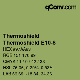 Color code: Thermoshield - Thermoshield E10-8 | qconv.com