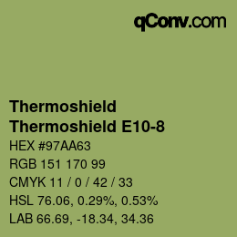 Código de color: Thermoshield - Thermoshield E10-8 | qconv.com