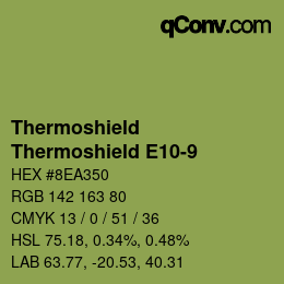 Color code: Thermoshield - Thermoshield E10-9 | qconv.com