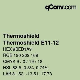 Farbcode: Thermoshield - Thermoshield E11-12 | qconv.com