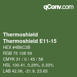 Farbcode: Thermoshield - Thermoshield E11-15 | qconv.com