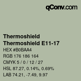 Farbcode: Thermoshield - Thermoshield E11-17 | qconv.com