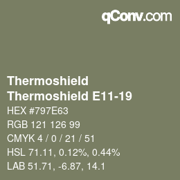 Farbcode: Thermoshield - Thermoshield E11-19 | qconv.com