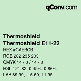 Farbcode: Thermoshield - Thermoshield E11-22 | qconv.com