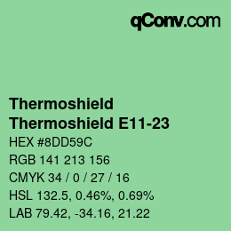 Color code: Thermoshield - Thermoshield E11-23 | qconv.com