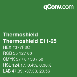 カラーコード: Thermoshield - Thermoshield E11-25 | qconv.com