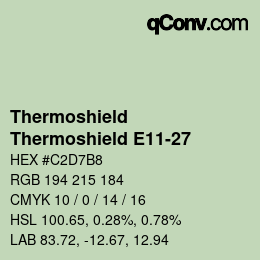 Farbcode: Thermoshield - Thermoshield E11-27 | qconv.com