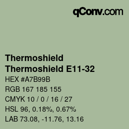 Farbcode: Thermoshield - Thermoshield E11-32 | qconv.com