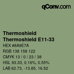 Código de color: Thermoshield - Thermoshield E11-33 | qconv.com